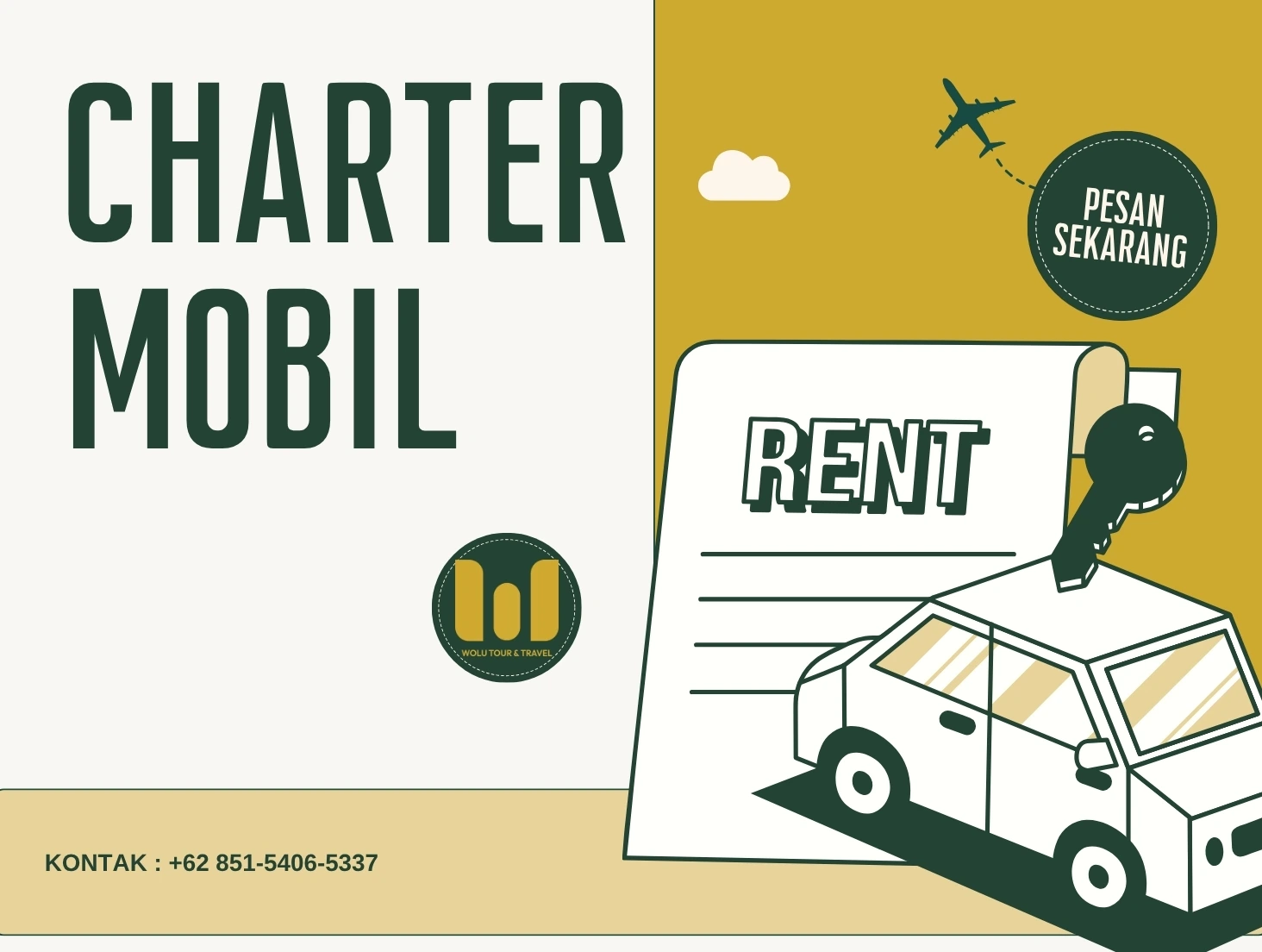 Layanan Charter Mobil Wolu Tour